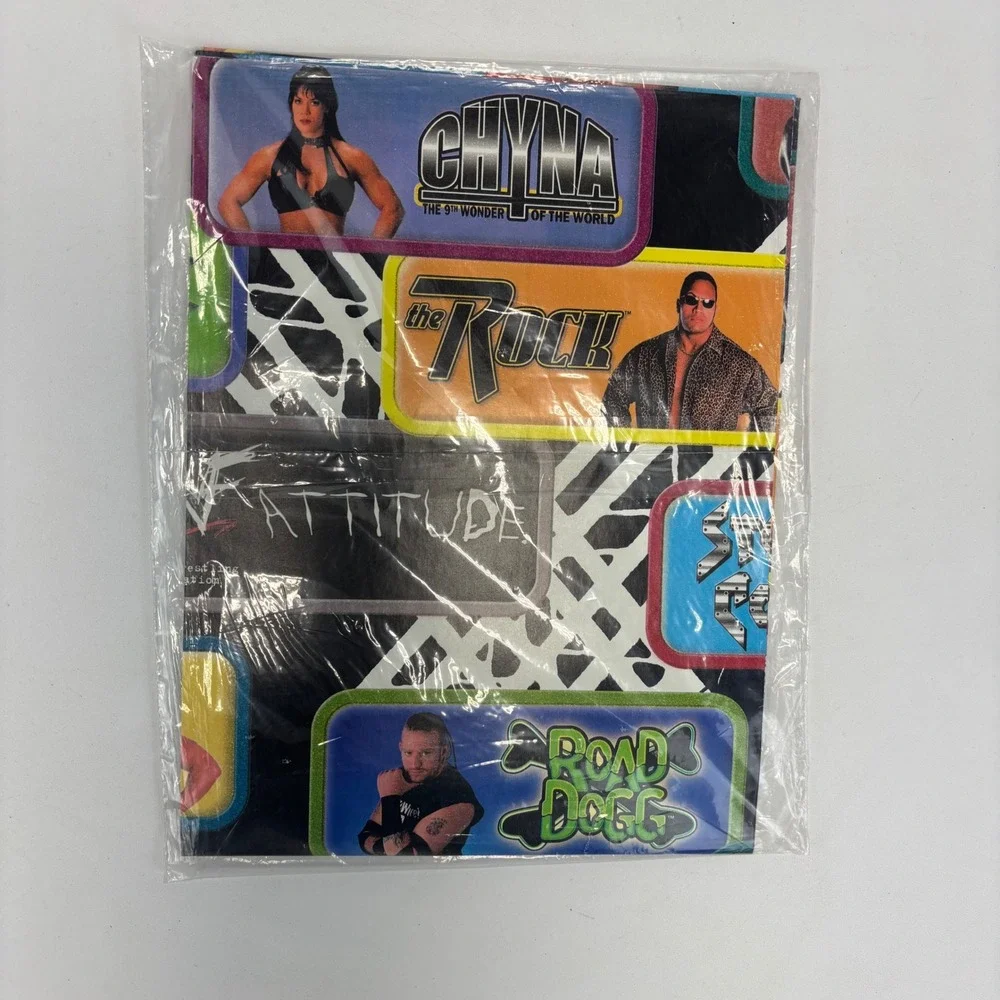 American Greetings WWF Gift Wrap‎ Multicolor New Attitude Era The Rock